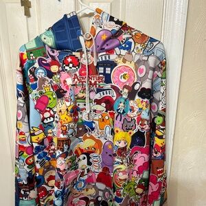 Cosplay Hoodie All Over Print Cartoon Network Unisex Anime Retro size
